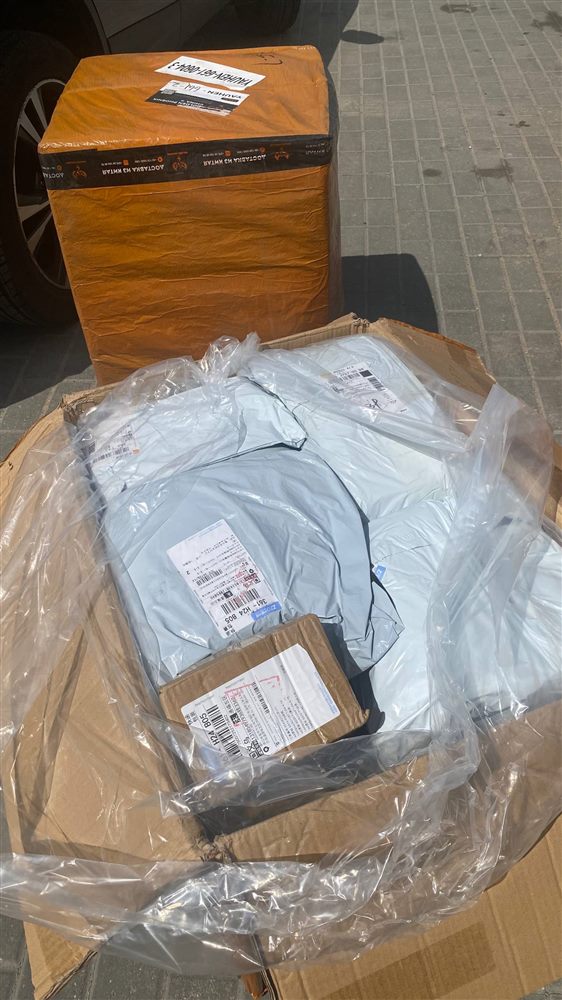 Товары клиента в защитной упаковке после доставки
